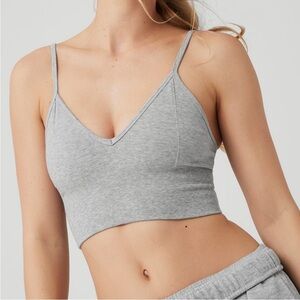 Alo Yoga Delight Bralette in Athletic Heather Grey